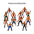 Miniatyrbild 3 av 5: 33-delad brottningslekset för barn, Wwe Wrestler Warriors leksaker med ring och realistiska tillbehör, F Db