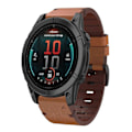 Miniatyrbild 1 av 5: Läderarmband för Garmin Fenix 8 MIP 51mm [db] Brown