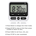 Miniatyrbild 4 av 5: Digital Köktimer - Bakning, Pizza, Nedräkning, Alarm {Db} Black