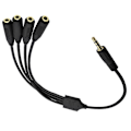 Pikkukuva 3 / 5: Kuulokejakokaapeli, 3,5 mm, 3,5 mm TRS 1 - 4-suuntainen jakokaapeli [db]