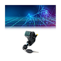 Miniatyrbild 4 av 5: E-Cykel Tändningslås Nyckel Tumgas Voltmeter Digital Spänningsdisplay Växel 3-polig för M365 Univ db Black