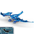 Miniatyrbillede 1 af 5: 1 stk. Jurassic Big Size Dinosaur Building Blocks T-rex Quetzalcoatlus Baryonyx Actionfigurer Til Børns Legetøj Gaver Db Pterosaur D
