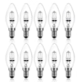 Miniatyrbilde 1 av 5: 42w E14 C35 Dimbar Halogenpære AC 220-240v Varmt Hvit 2700k E14 Transparent Halogen Lyspære (10stk) db