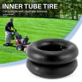 Miniatyrbillede 3 af 5: 2 stk. 2.80/2.50-4 tommer indre slange med Tr87 bukket ventilstamme til scootere, plæneklippere, trillebør [dB} Black
