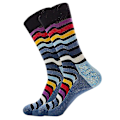 Miniatyrbilde 2 av 2: Happy Socks Stripede Menn og Kvinner Sokker med Fargerike Gater Personlige Midt-kalv Sokker [DB] Coloured Waves