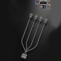 Miniatyrbilde 5 av 5: 1 til 4 Rgb Argb 5v 3pin forlengelseskabel for PC-stripe synkroniseringskabel [DB]