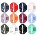 Miniatyrbillede 2 af 5: En-delt blødt silikonearmbånd til Garmin Fit Jr3/vivofit Jr.3 Orange