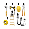 Miniatyrbild 4 av 5: 2-pack garagekrokar Dubbla krokar Väggkrokar För väggmontering Tunga förvaringsverktyg Stege Ut Db As Shown