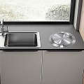Miniatyrbilde 2 av 5: Db Innebygd Type Innebygd Rustfritt Stål Søppelbøtte Klafflokk Svingbalanse Klafflokk Søppel