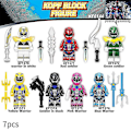 Miniatyrbild 1 av 5: 7 st/set Power Rangers Byggklossar Minifigurer Leksaker Montering Figurer Leksaker Barn Gåvor Heminredning Db