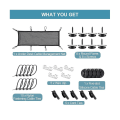 Miniatyrbild 4 av 5: Under Desk Net, Under Table Cord Management Mesh Organizer Flexible Wire Hiders 50x25cm