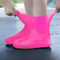 Miniatyrbild 1 av 5: 1 Set Utomhus Latex Regnstövlar Vattentäta Skoskydd Som Kan Återanvändas För Regnskydd. Flera Färger Att Välja Mellan, Hållbara [DB] pink One Size Fits All 34-45