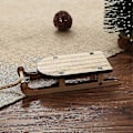 Miniatyrbild 5 av 5: Julgransprydnader Släde Mini Släde Dekorationer Miniatyr Träslädar (8 st) db