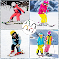 Miniatyrbillede 5 af 5: 4-delt Ski Tip Connector Trainer Ski Træningshjælp Ski Wedge Hjælpemidler Til Begyndere Ski Træning, Variou [db]