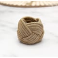 Miniatyrbillede 2 af 5: Jute Servietringe - Sæt med 12 - Håndlavede Burlap Reb Spisebord Serviet Holdere