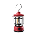 Miniatyrbild 4 av 5: Utomhus COB-lykta Retro Campinglampa USB Laddningsbar Campinglykta Flamlampa {Db} Black