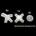 Miniatyrbild 2 av 4: Reservdelar för 3x3m Paviljong Markis Tält Fötter Hörn Center Connector 25/19mm db 9pcs