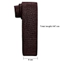 Miniatyrbilde 4 av 5: 1 stk Strikket Stoff Sløyfe Strikket Sløyfe Halsduk Vaskbar Smal Jersey Ensfarget Flat Sløyfe Smal Flat Hode Kaffe db