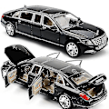 Pikkukuva 1 / 4: 1:24 Leluleluauto S650 Limousine Diecast Metallimalliauto Uusi Musta Leluleluauto [db] gold
