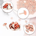 Miniatyrbillede 4 af 4: 120 Par Butterfly Clutch Tie Tacks Nålbag Compatible med 8mm Lange Blanke Pins til Håndværk (sølv) Db Rose Gold