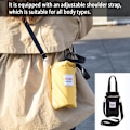 Miniatyrbillede 4 af 5: Stor Qudai flaske tasker crossbody håndholdt vand kop buggy taske vandflaske bæretaske med justerbar skulderrem DB black 01