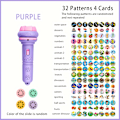 Miniatyrbilde 1 av 5: Morsom projeksjonslommelykt: Stimuler fantasien med 32 mønstre og 4 kort - Passer for aldre 3-12 [DB] Purple