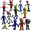Miniatyrbillede 1 af 4: 5 stk. Five Nights At Freddys Actionfigurer Legetøj Security Breach Serie Glamrock Foxy Bonnie Fazbear Pvc Dukke Fnaf Til Børnegave [DB] 12pcs