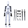 Miniatyrbild 1 av 5: Titan 13 Actionfigur T13 Actionfigur 3D-tryckt Multi-ledat Rörlig Lucky 13 Actionfigur Nova 13 Actionfigur Dummy Db white