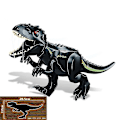 Miniatyrbillede 5 af 5: 1 stk. Jurassic Big Size Dinosaur Building Blocks T-rex Quetzalcoatlus Baryonyx Action Figures Børnelegetøj Gaver [DB] T-Rex green