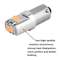 Pikkukuva 5 / 5: 2 kpl H21w 64136 Super Bright Led -auton varmuuskopiointi peruutusvalo takasumuvalo vilkut Automaattinen lukuvalon kupit punainen valkoinen keltainen [DB] Yellow