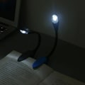 Miniatyrbillede 4 af 5: 1 stk. Mini Fleksibel Clip-on Lys Boglampe Bærbar Hvid Led Bog Læselampe Læselampe Klemmelampe Bærbar Led Mini Lampe Sort