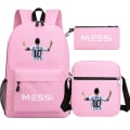 Pikkukuva 1 / 5: Uudet Messi-reput 3 kpl Jalkapallo tähdet Tulostettu Kevyt Yksinkertainen Kannettava Koulureput Juniori-lukiolaiset Mochilas DB deep blue