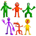 Miniatyrbillede 1 af 3: Rainbow Friends 6 Håndlavede Rainbow Friends Dukker Db C 6PCS