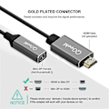 Miniatyrbillede 3 af 4: Qgeem Hdmi Single Til Mini Dp Konverter Adapter Kabel Uhd 4k@30hz Høj Kvalitet (FW)