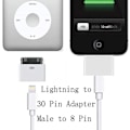 Miniatyrbild 4 av 4: Lightning till 30-stiftsadapter Hane till 8-stifts Hona Kontaktomvandlare med iPhone [DB]