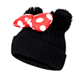 Miniatyrbillede 2 af 3: Børnepige Minnie Mickey Mouse Hat Vinter Varmt Slouch Strikket Beanie Cap 1-9 år [DB] Black