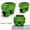 Miniatyrbillede 2 af 2: Thomas og hans venner tog tankmotor træ jernbane magnet samle gave legetøj køb 1 få 1 gratis Db Henry Tender