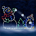 Miniatyrbild 2 av 3: Utomhus jul snögubbe lampor LED-lampor dekoration för utomhusuppfart gård DB Single person