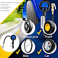 Miniatyrbild 2 av 5: Professionell Däcktrycksmätare 3-200 Psi för Bil Lastbil Cykel Db KIT 1