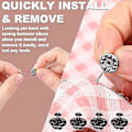 Miniatyrbillede 4 af 4: 120 Par Butterfly Clutch Tie Tacks Nålbag Compatible med 8mm Lange Blanke Pins til Håndværk (sølv) Db Black