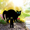 Miniatyrbillede 3 af 3: Akryl Kat Indsats Brand Sort Dyr Kæledyr Have Dekoration Brand [db] B