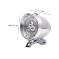 Pikkukuva 2 / 3: Pyörän etuvalo Retro-pyörälamppu LED-pyörän etuvalo Vintage-pyörälamppu Yöpyöräilyvalo {Db} Silver 8x8cm