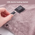 Miniatyrbilde 2 av 5: USB Oppvarmet Teppe Elektrisk Oppvarmingsteppe Poncho Sjal Wrap Kaste-80 x 140cm Nytt {Db} Khaki
