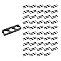 Miniatyrbillede 1 af 5: 50 stk. 21700 Lithium Celle Trippel Batteriholder Beslag Batteripakke Beslag Til Diy Batteri 21,7 mm [db] black