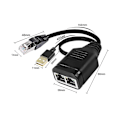 Miniatyrbilde 3 av 5: Mannlig 1 til 2 adapterkabelnettverk Hundre megabit nettverksdeler Rj45 Multifunksjonell 1 til 2 nettverk