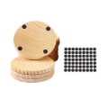 Miniatyrbilde 1 av 5: Uferdige treklosser 4 tommer runde blanke treklosser håndverk DIY beiset maling tre gravering [DB]