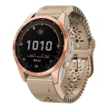 Miniatyrbild 3 av 4: För Garmin Fenix 7s / 6s Pro / 5s Plus / Instinct 2s ihålig blomma mönster silikon klockarmband justerbar snabbkoppling mjuk rem ersättning DB Khaki
