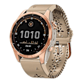 Miniatyrbillede 3 af 4: Til Garmin Fenix 7s / 6s Pro / 5s Plus / Instinct 2s Udhullet Blomstermønster Silikone Urrem Justerbar Hurtigudløsning Blød Rem Udskiftning DB Khaki