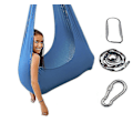 Miniatyrbild 4 av 5: 2022 Nytt Aerial Yoga Swing Set & Hängmattesats För Flexibilitet & Smärtlindring [DB] gray 150*280CM
