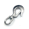 Miniatyrbilde 2 av 5: Rustfritt stål svingbar sjakkelutløserbåtanker kjedeløyesjakkel svingbar karabinkrok for marine Ar{DB} Silver